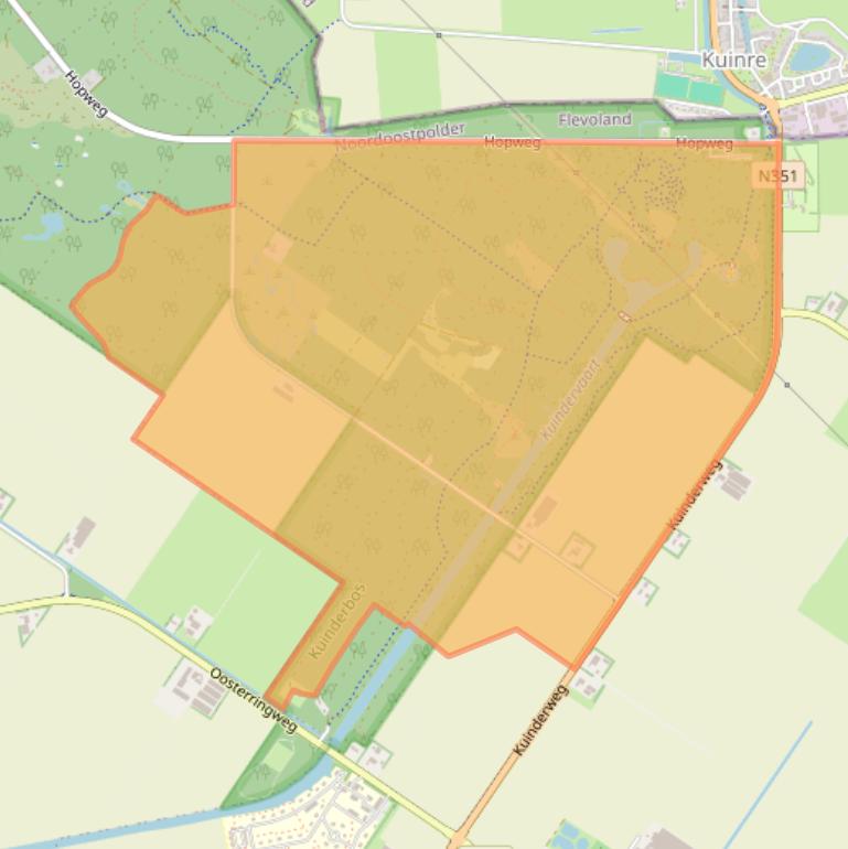 Kaart van postcodegebied 8315RG.