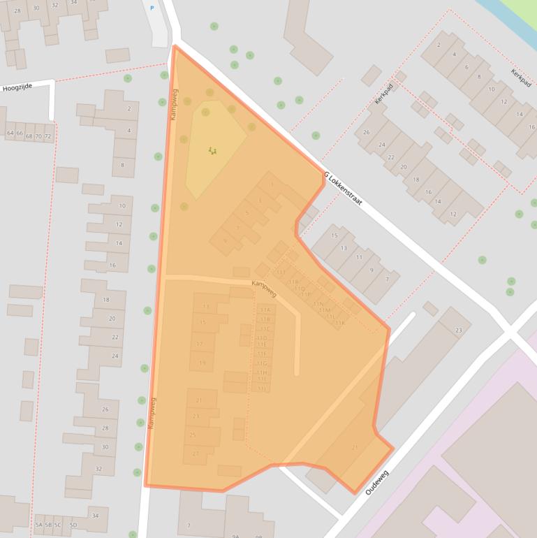 Kaart van postcodegebied 8316AG.