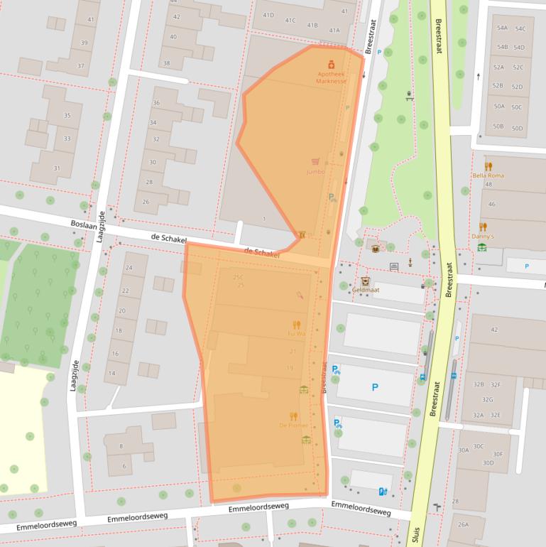 Kaart van postcodegebied 8316AN.