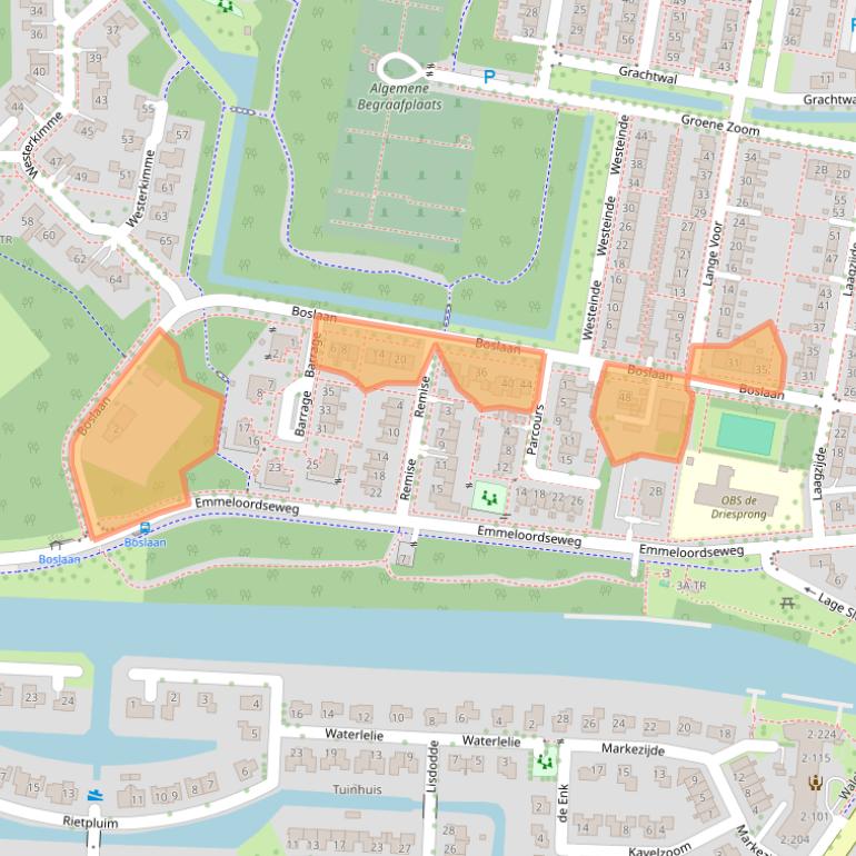 Kaart van postcodegebied 8316BA.