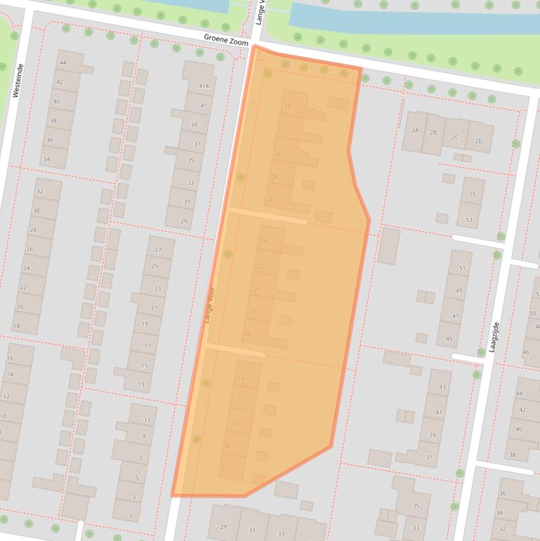 Kaart van postcodegebied 8316BE.