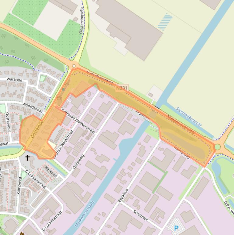 Kaart van postcodegebied 8316BL.