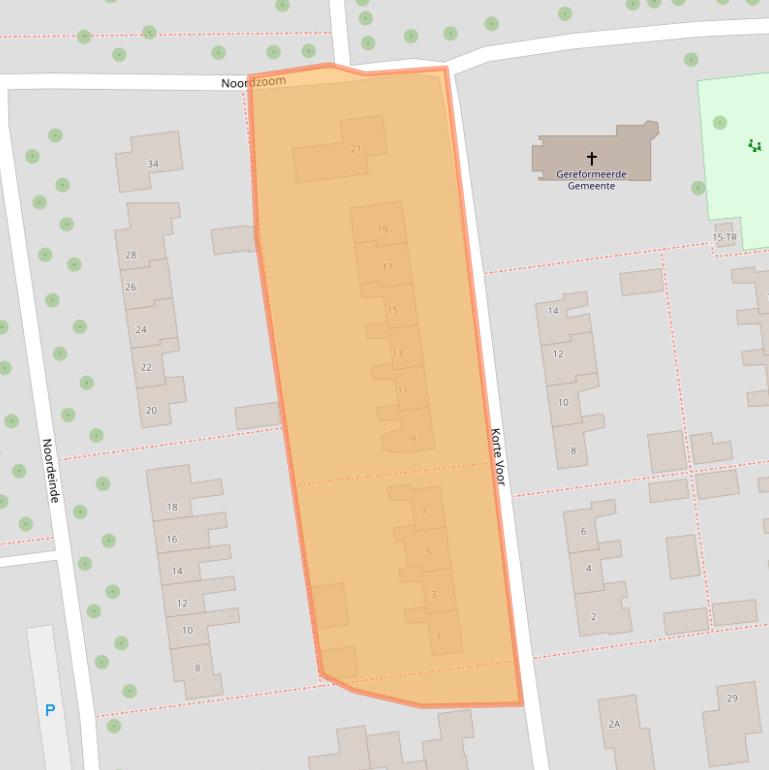 Kaart van postcodegebied 8316BP.