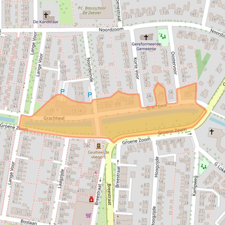 Kaart van postcodegebied 8316BV.