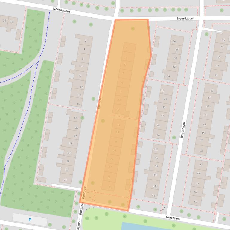 Kaart van postcodegebied 8316BW.