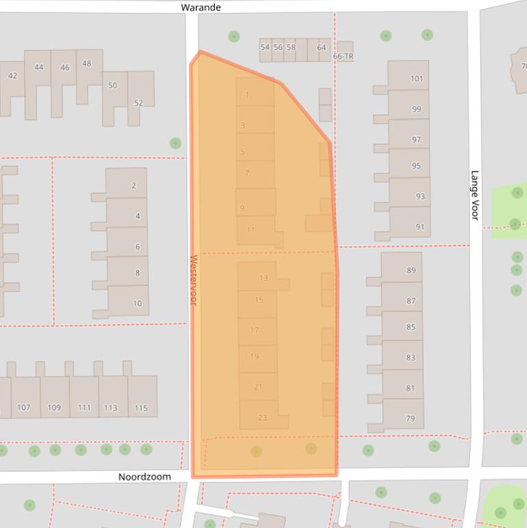 Kaart van postcodegebied 8316CA.