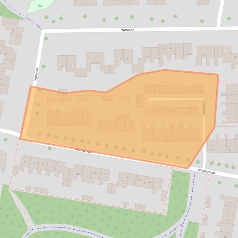 Kaart van postcodegebied 8316CE.