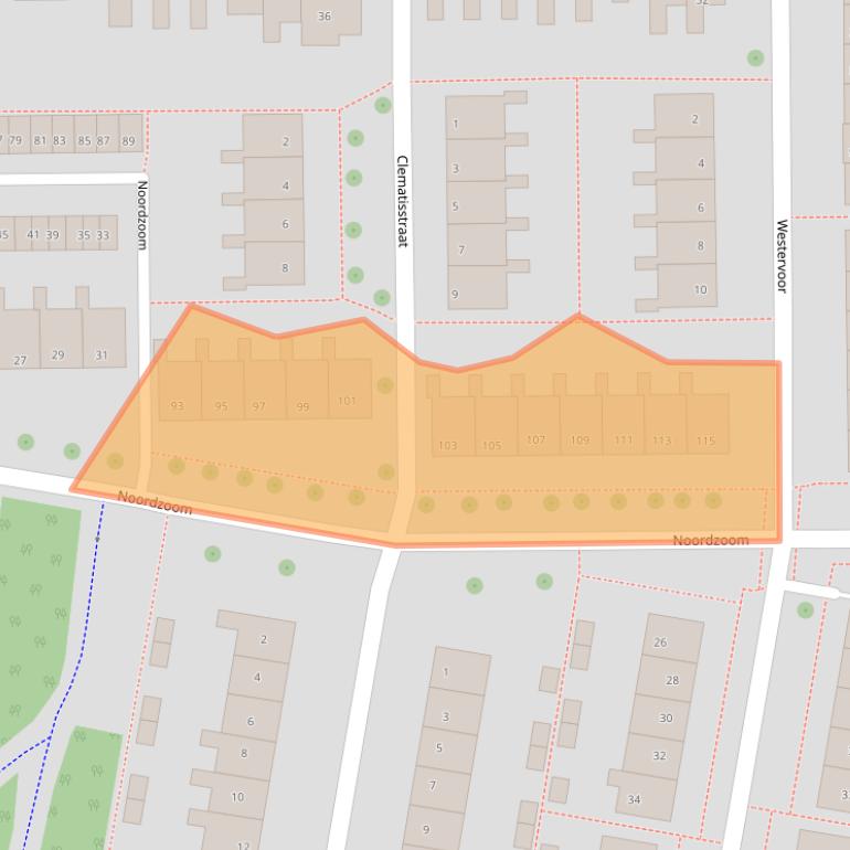 Kaart van postcodegebied 8316CG.