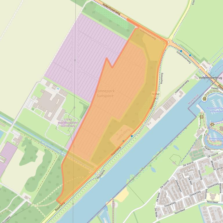 Kaart van postcodegebied 8316CK.