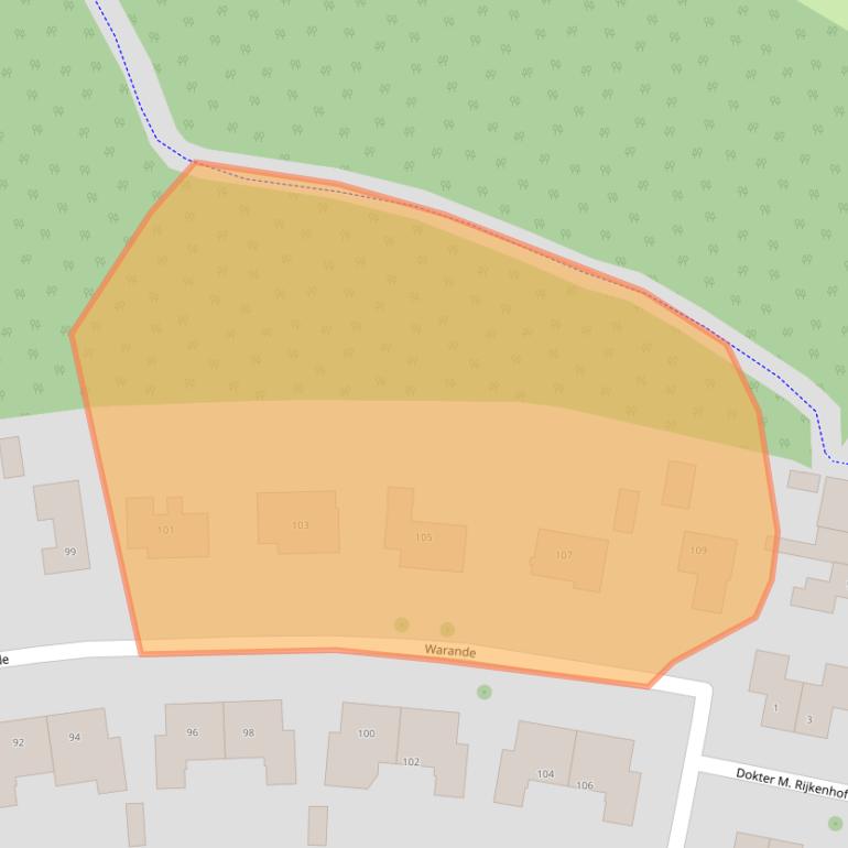 Kaart van postcodegebied 8316CN.