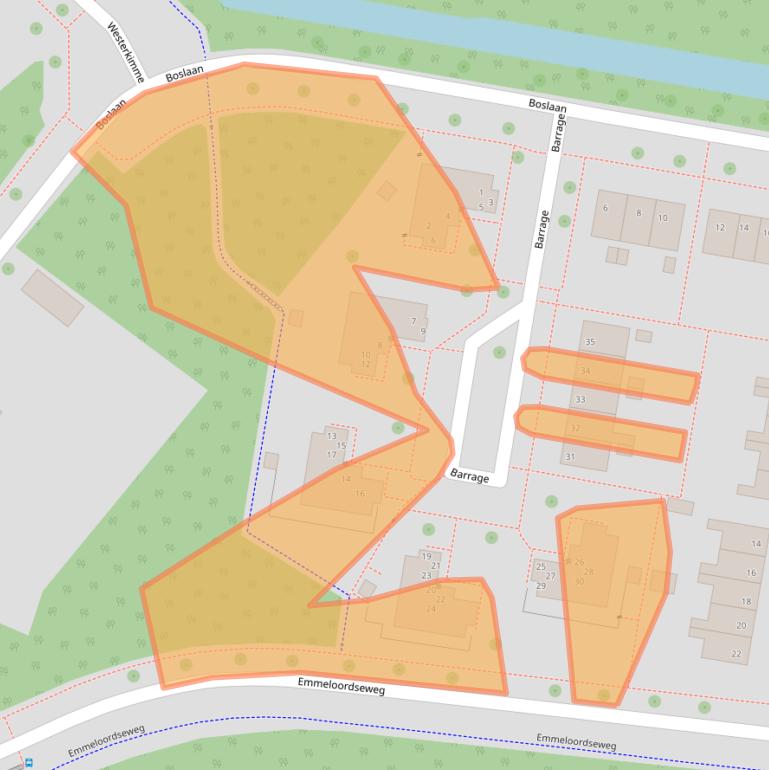 Kaart van postcodegebied 8316EJ.