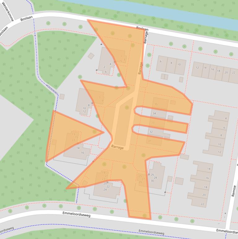 Kaart van postcodegebied 8316EK.