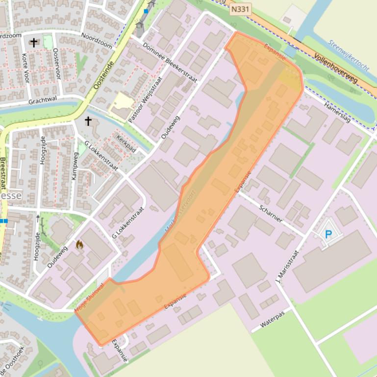 Kaart van postcodegebied 8316GA.