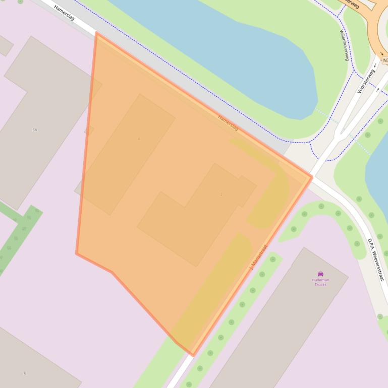 Kaart van postcodegebied 8316GC.