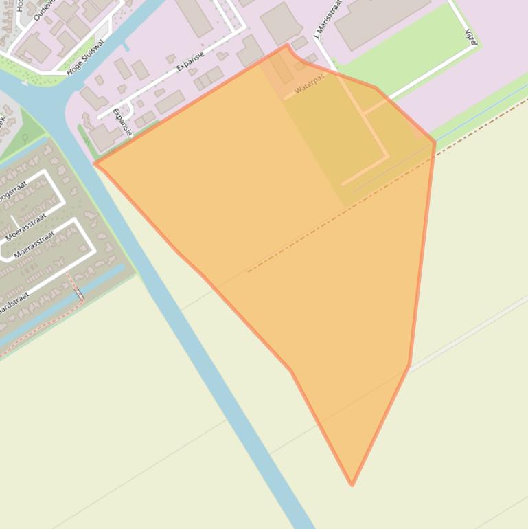 Kaart van postcodegebied 8316GJ.