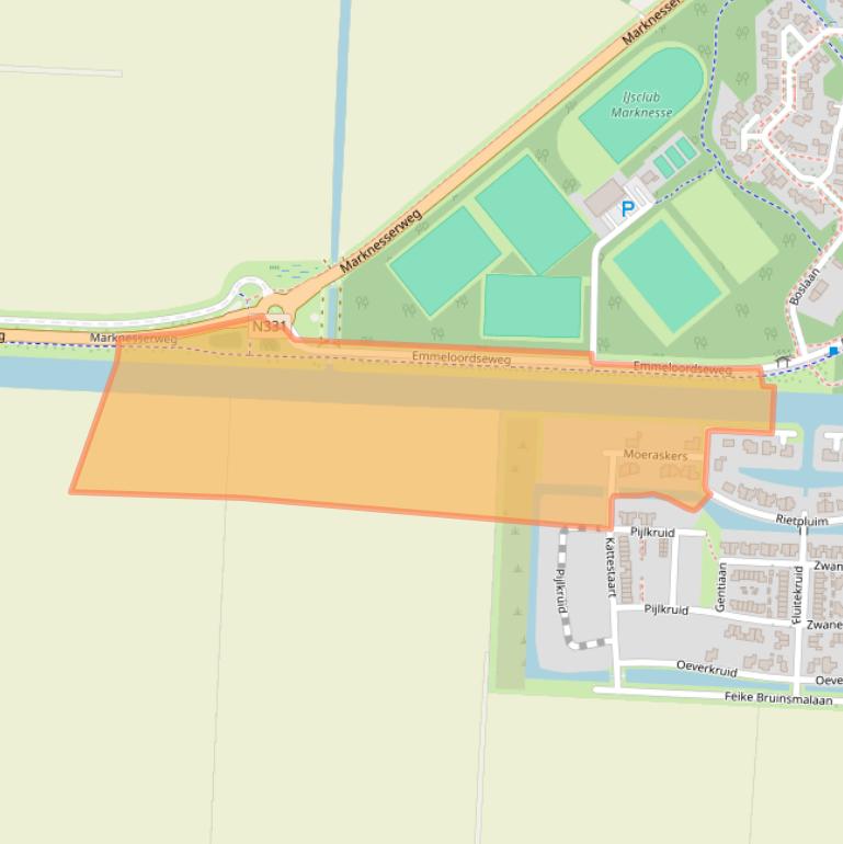 Kaart van postcodegebied 8316MA.