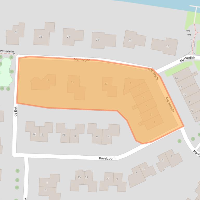 Kaart van postcodegebied 8316NB.