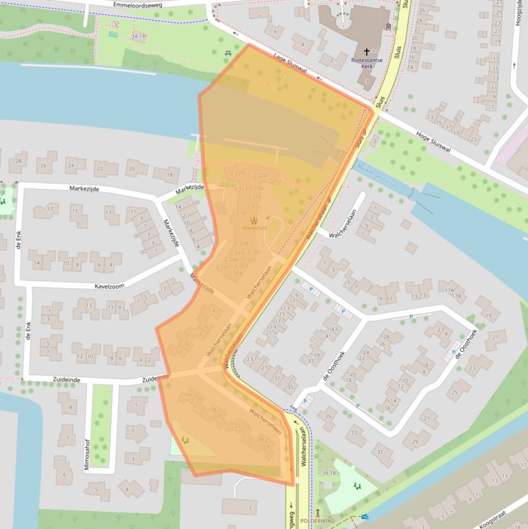 Kaart van postcodegebied 8316NJ.