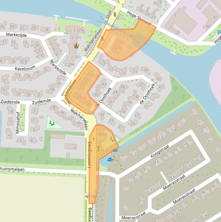 Kaart van postcodegebied 8316NK.