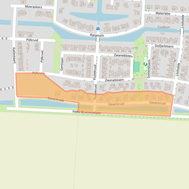 Kaart van postcodegebied 8316NS.