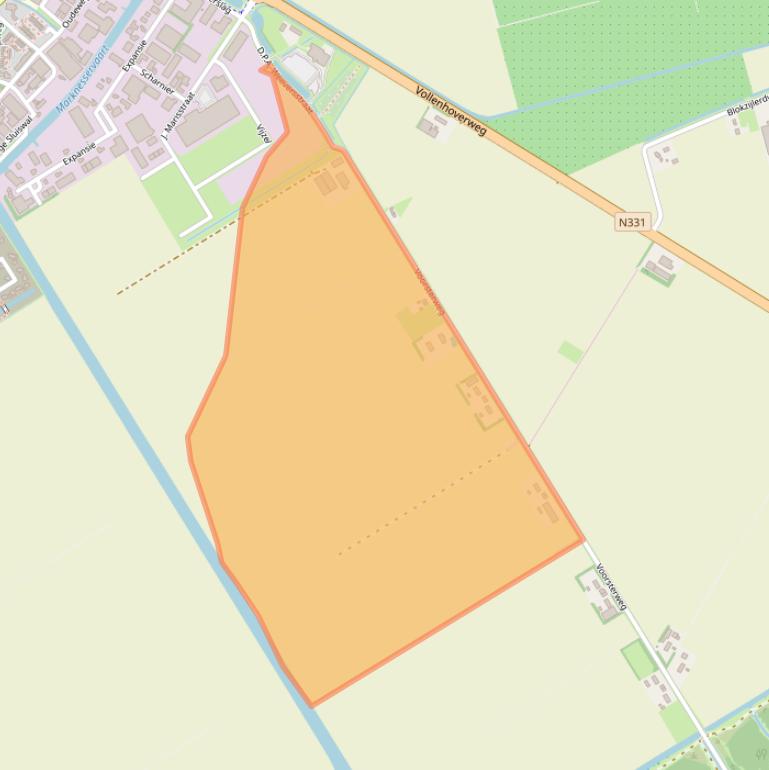 Kaart van postcodegebied 8316PS.