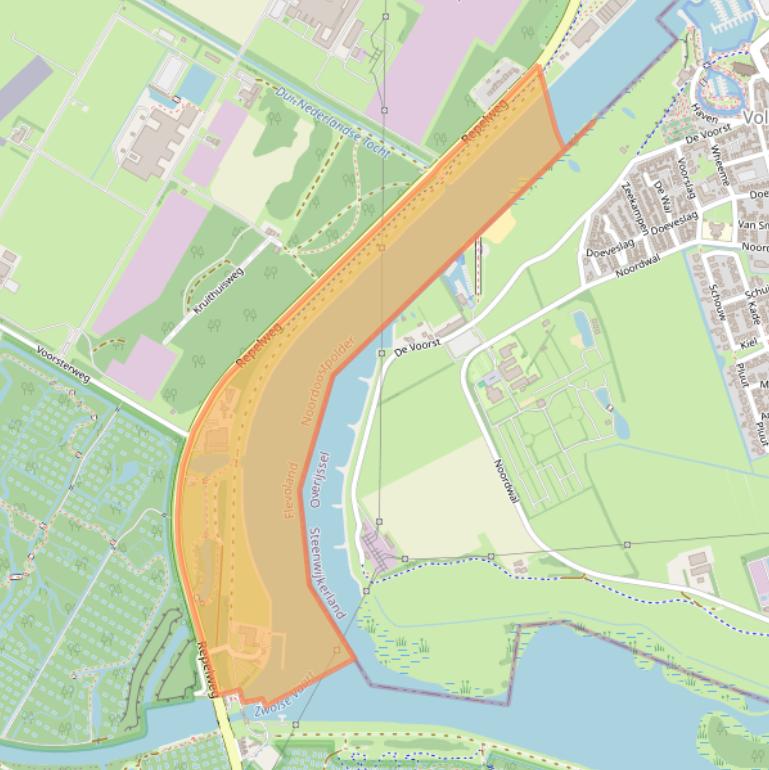 Kaart van postcodegebied 8316PV.