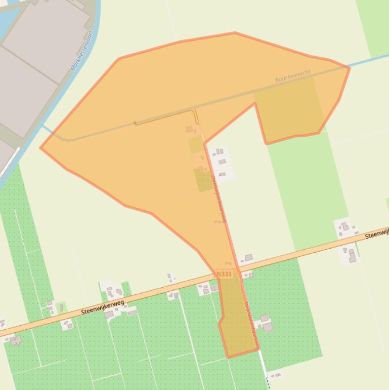 Kaart van postcodegebied 8316RD.