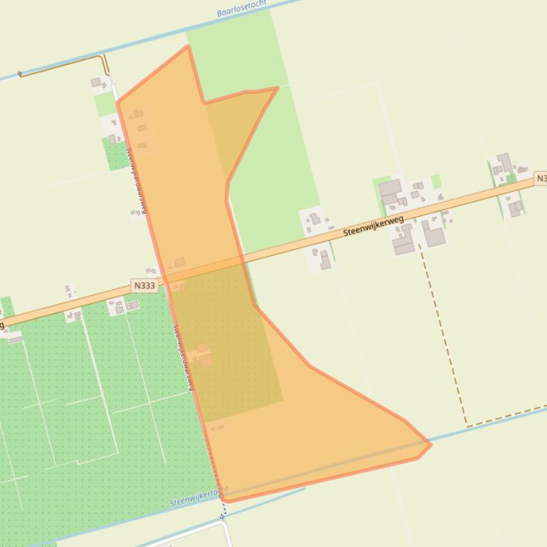 Kaart van postcodegebied 8316RE.