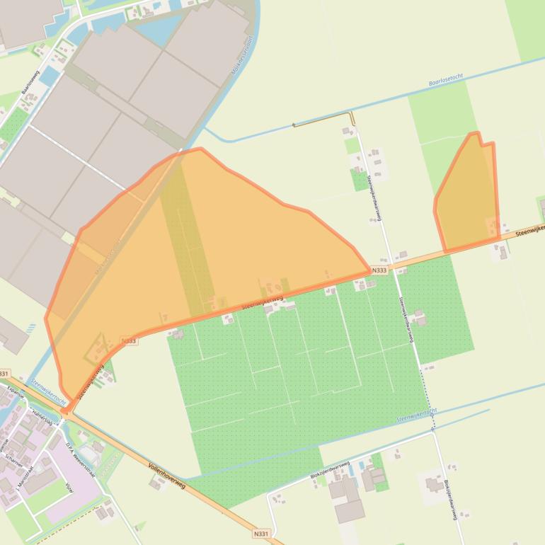 Kaart van postcodegebied 8316RG.