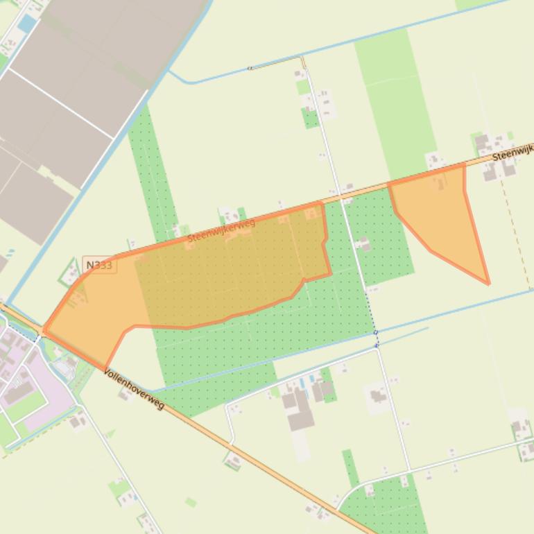 Kaart van postcodegebied 8316RJ.