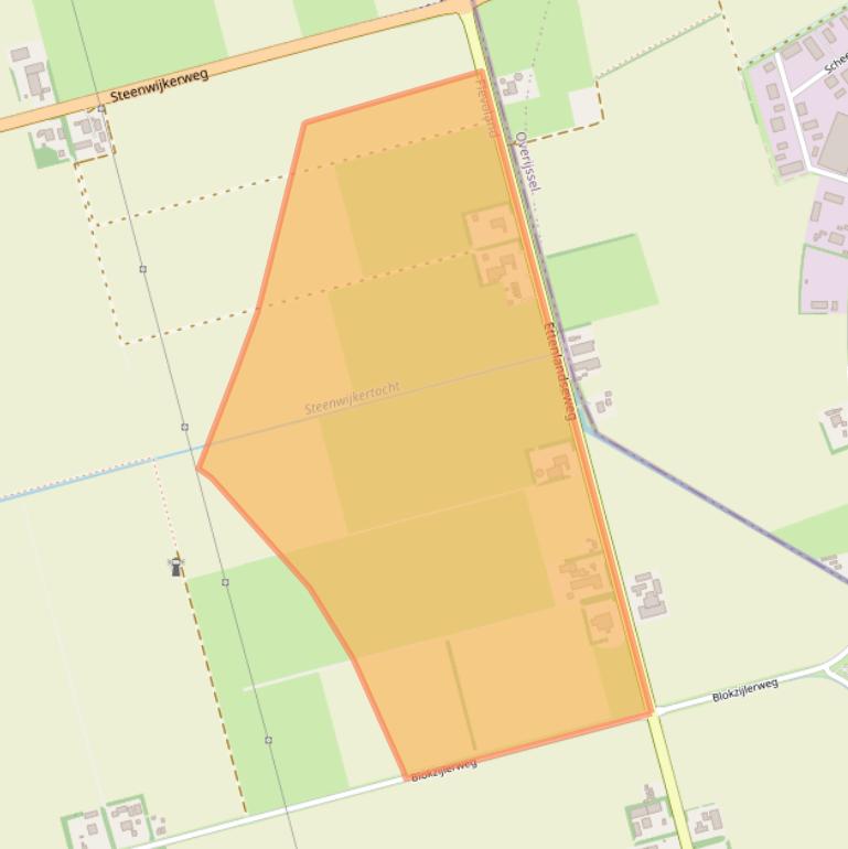 Kaart van postcodegebied 8316RN.