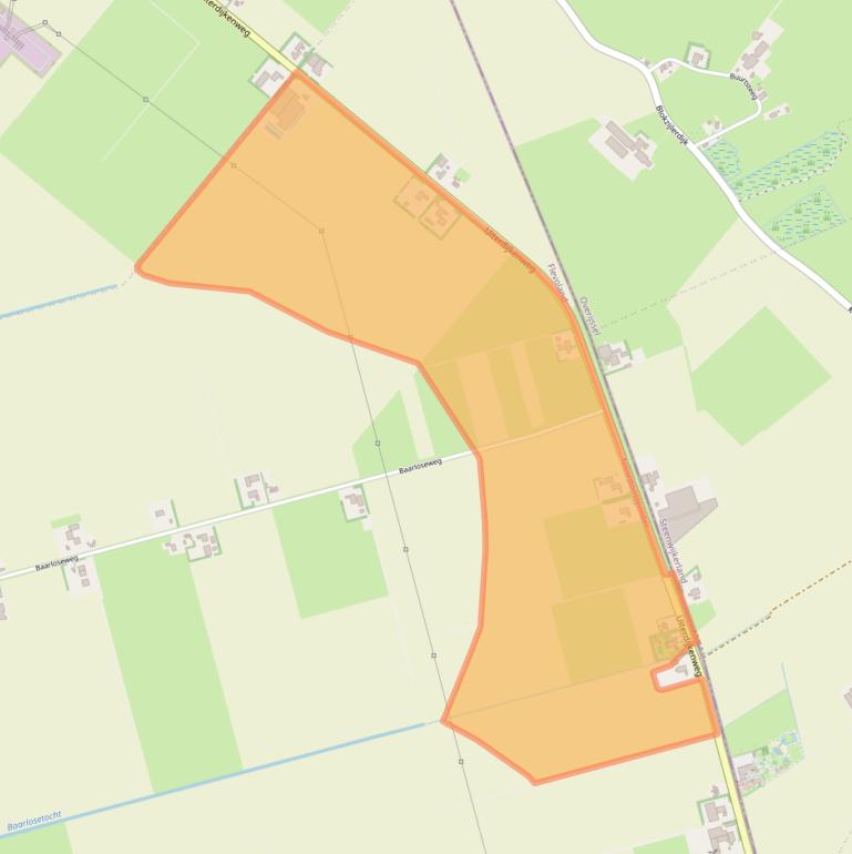 Kaart van postcodegebied 8316RS.