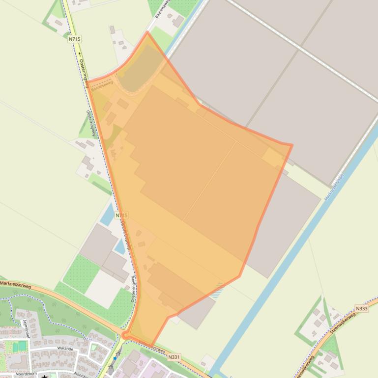 Kaart van postcodegebied 8316RX.