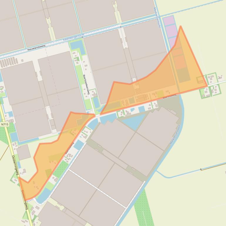 Kaart van postcodegebied 8316SB.