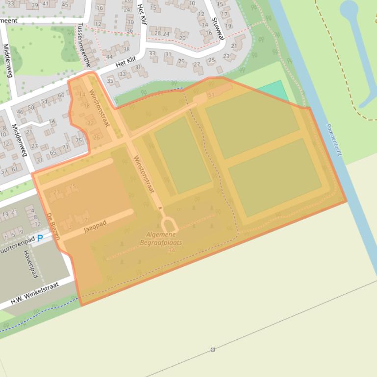 Kaart van postcodegebied 8317AB.