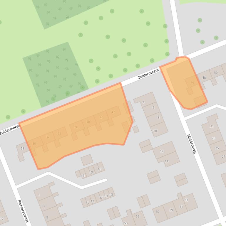 Kaart van postcodegebied 8317AD.