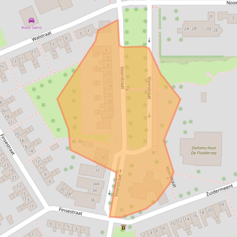 Kaart van postcodegebied 8317AG.