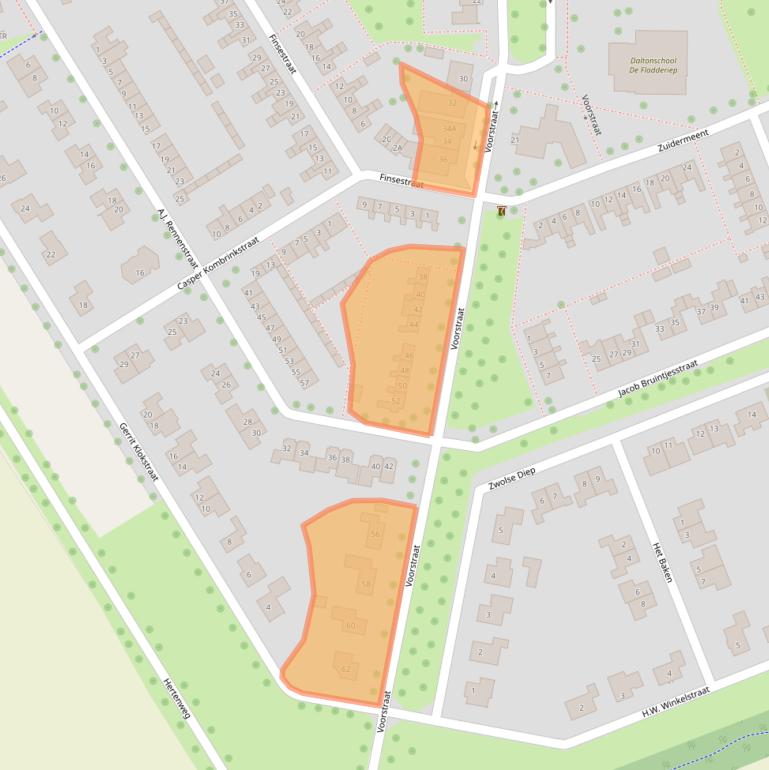 Kaart van postcodegebied 8317AH.