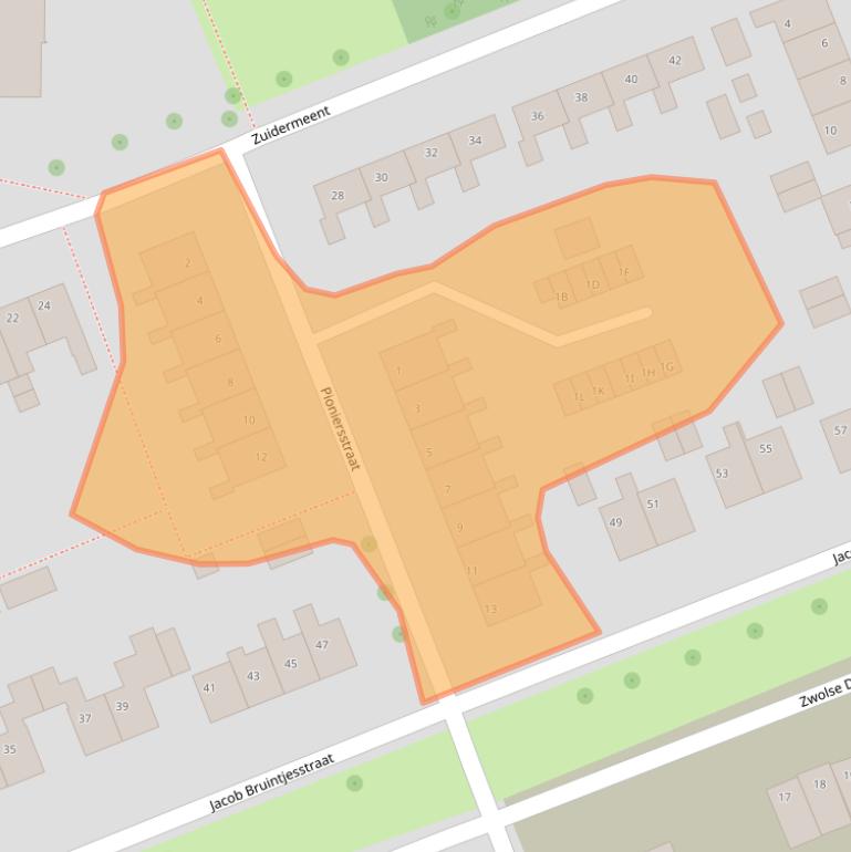 Kaart van postcodegebied 8317AR.