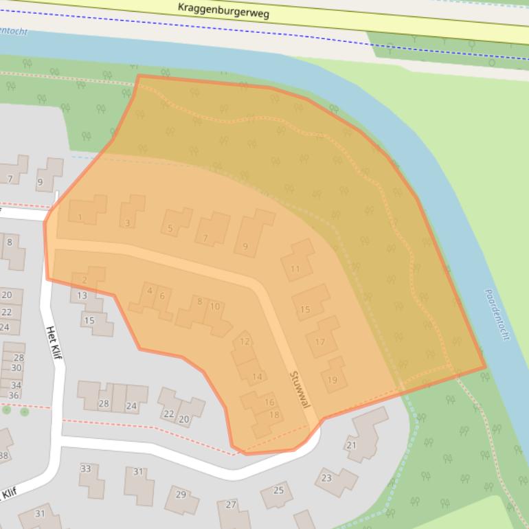Kaart van postcodegebied 8317BC.