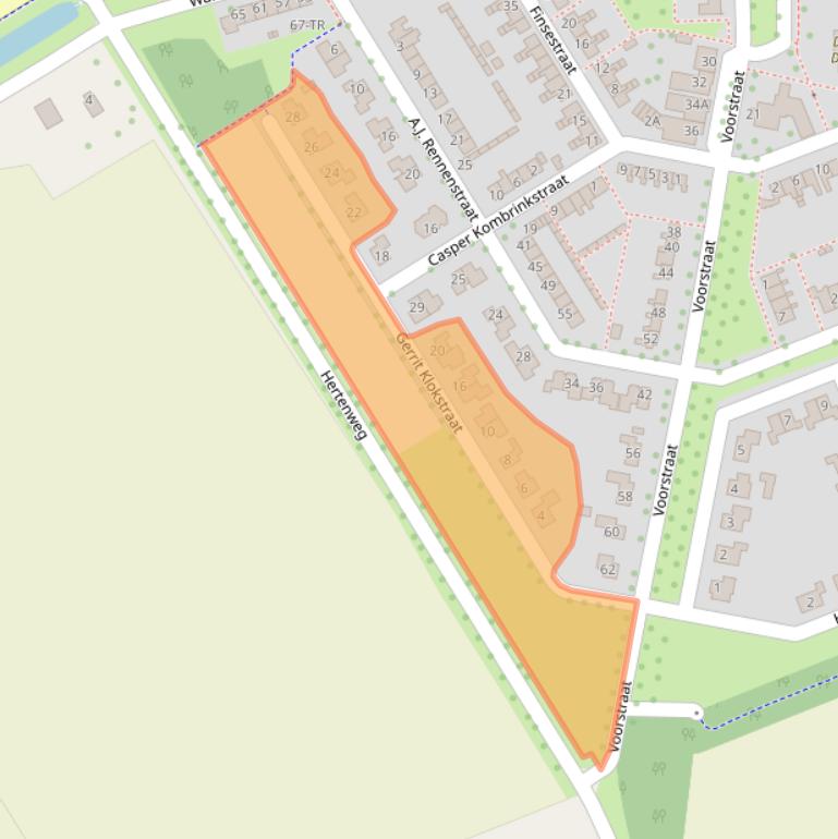 Kaart van postcodegebied 8317BP.