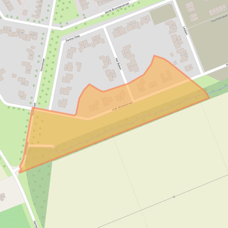 Kaart van postcodegebied 8317JD.