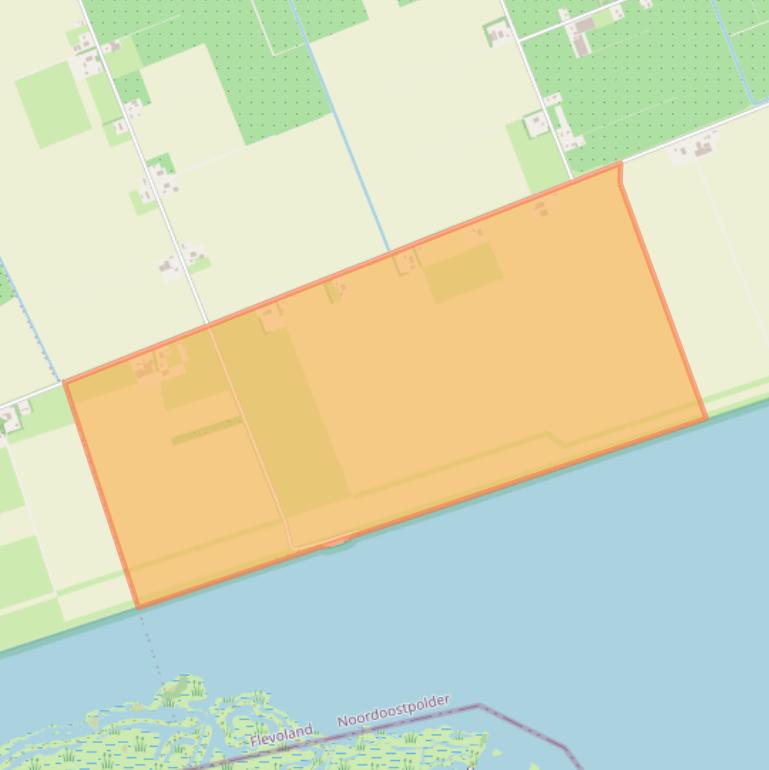 Kaart van postcodegebied 8317PB.