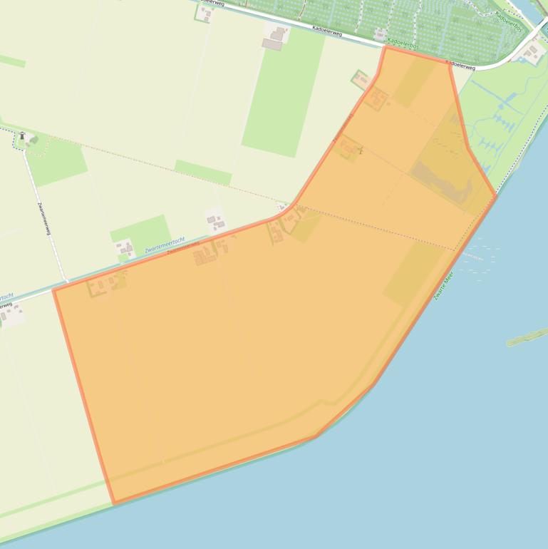 Kaart van postcodegebied 8317PD.