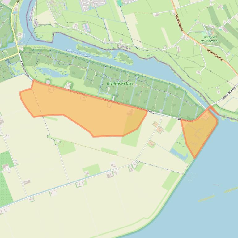 Kaart van postcodegebied 8317PJ.