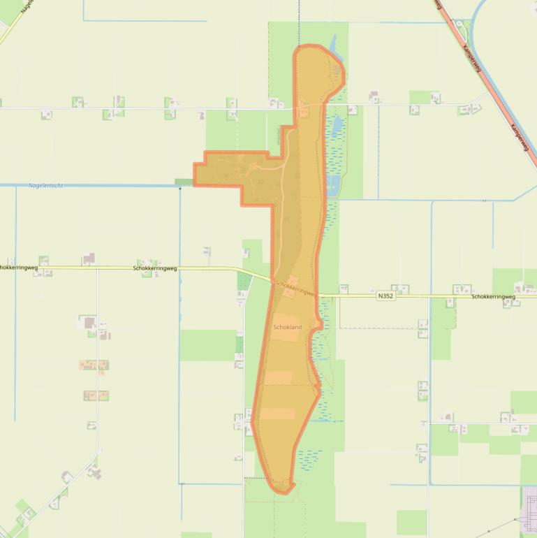 Kaart van postcodegebied 8319.