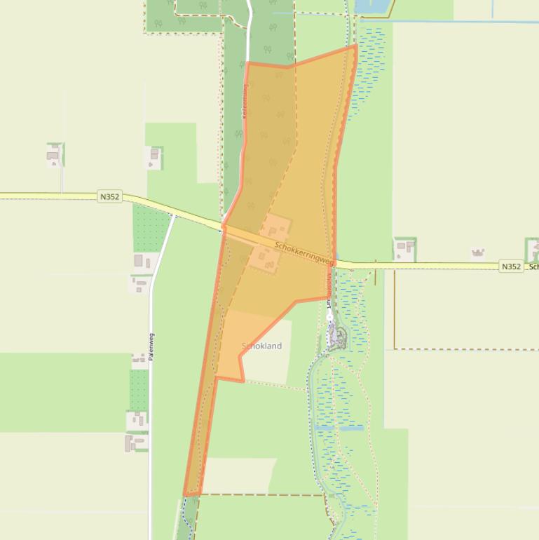 Kaart van postcodegebied 8319AA.