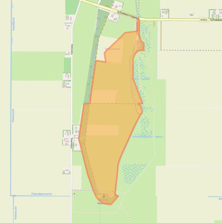 Kaart van postcodegebied 8319AB.