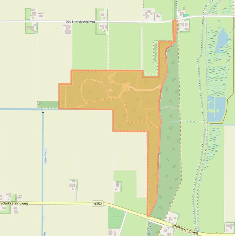 Kaart van postcodegebied 8319AC.