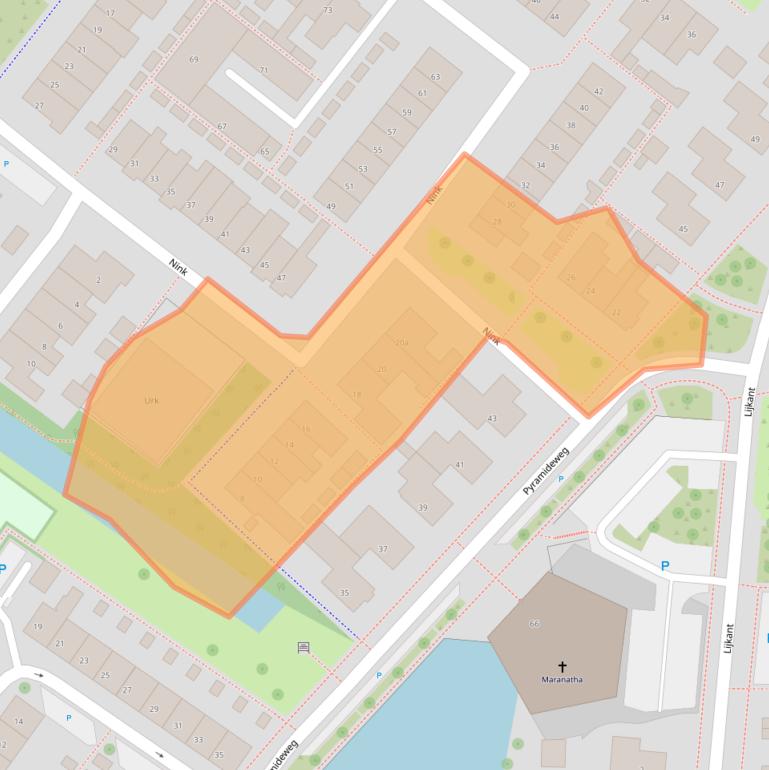 Kaart van postcodegebied 8321AG.
